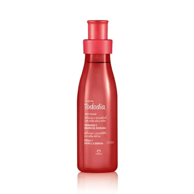 Body Splash Tododia Fresa y Vainilla Dorada 200ml