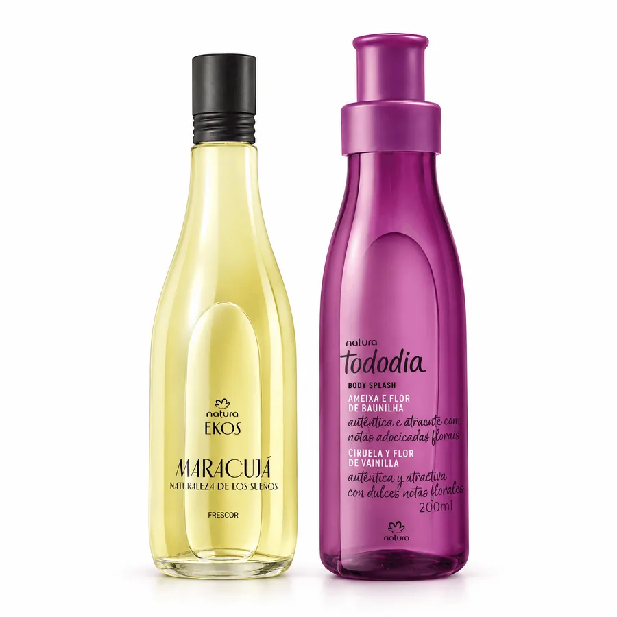Pack Verano Frutal: Frescor Ekos Maracuyá 150ml + Body Splash Ciruela y Vainilla 200ml